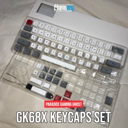 Paradox Ghost DIY GK68X PBT Keycaps - Grey White